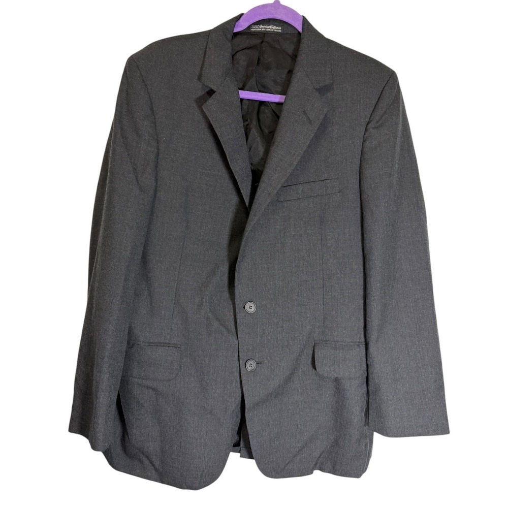 University Row Moss & Co. Grey Blazer Suit Jacket Professional Dark Academia